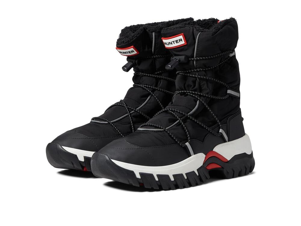HUNTER RECYCLED POLYESTER SNOW BOOT BLACK 6 M